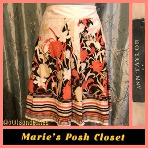 Floral Ann Taylor Skirt with Matching Top